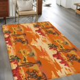 thumbnail image 4 of 4x6 Washable Area Rug, Tropical Plant Cactus Non-Slip Rectangle Rug for Living Room Office, Western Cowboy Horse Sunset Deserts Orange Indoor Accent Floor Mat for Home Decor, 4 of 9