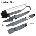 thumbnail image 2 of 2 Pcs Universal 3 Point Car Safety Belt Adjustable Car Seat Belt Automatic Car Front Seat Safety Belt Strap Buckle Kit Retractable,Grey, 2 of 8