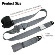 1 Pcs Universal 3 Point Car Safety Belt Adjustable Car Seat Belt Automatic Car Front Seat Safety Belt Strap Buckle Kit Retractable,Grey