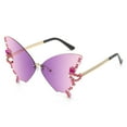 thumbnail image 1 of Luxury  Butterfly Sunglasses Vintage Rimless Oversized Sun Glasses Ladies Eyewear, 1 of 7