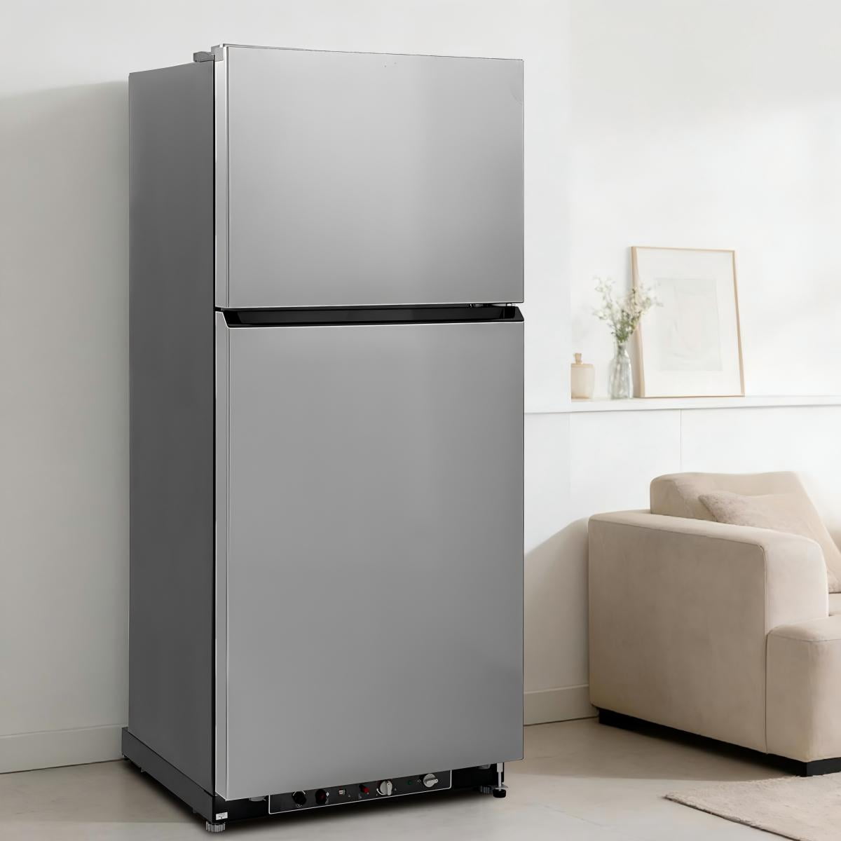 Techomey 19 Cu ft 2 Way Refrigerator Top Freezer Propane/LPG Off-Grid Outdoor