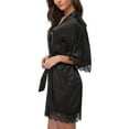 thumbnail image 5 of FANTADOOL New Women's Robe Lace Stitching Half Sleeve Pajamas, 5 of 5