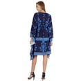 thumbnail image 4 of Bimba Printed Caftan Gown Maxi Robe Dress For Women Beachwear Short Swimsuit Cover Up, 4 of 7