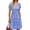 Blue White Flower, variant on TARAINYA Summer Women Short Sleeve V-Neck Dresses With Buttons A-Line Pockets Sundresses Casual Knee Travel Beach Dresses