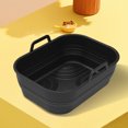 thumbnail image 4 of CSChome Foldable Baking Pan Foldable Baking Pan Non-Stick Silicone Fryer Cooking Pan Heat-Resistant Foldable Baking Tray for Home Kitchen Silicone Fryer Mold, 4 of 6