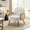 Teddy White, variant on Apeaka Accent Chair Arm Chair with Rattan Armest and Solid Wooden Legs Upholstered Mid Century Modern Chair for Living Room Bedroom