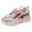 Beige, variant on Women Chunky Platform Sneakers, Colorblock Casual Shoes, Breathable Walking Shoes with Glitter Detail (Hot Pink, 6.5)