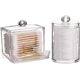 thumbnail image 1 of 2 recipientes para hisopos de baño con tapas de bambú, dispensador de hisopos de algodón de 10/7 oz, tarro organizador de boticario transparente para almacenamiento., 1 of 6