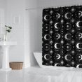 thumbnail image 2 of Black Moon Skull Pattern Shower Curtain 72"x84" ,Bathroom Decorative Shower Curtains Set with 12 Hooks,Modern Waterproof Washable Shower Curtain, 2 of 6