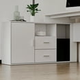 thumbnail image 6 of MONSLIPA 55" L Shaped Desk Computer Desk with Storage Shelf and Drawers, Gaming Table Writing Desk for Home Office, 6 of 8