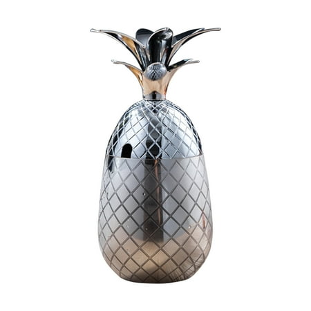 

wendunide kitchen gadgets Stainless Steel Pineapple Glass Creative Personality Modulation Glass Silver