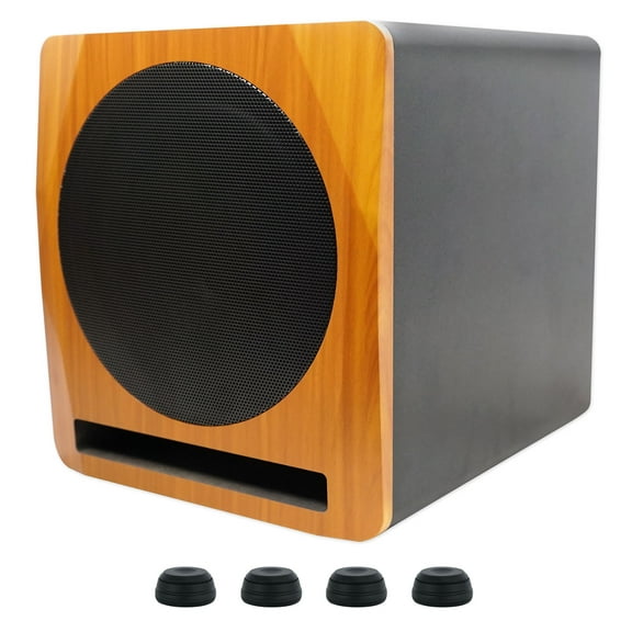 Rockville APM10C 10" 400w Powered Studio Subwoofer Pro Sub   Isolation Feet Pads