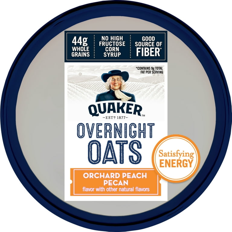 Quaker Orchard Peach Pecan Overnight Oats Cups, 12 ct / 2.57 oz - Foods Co.