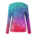 thumbnail image 4 of Zpanxa Women Long Sleeves Shirts V-Neck Loose Fit Fall Tunic Top Women Fall Tops Multicolor S, 4 of 5