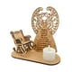 thumbnail image 1 of Adorno de vela de navideño Mecedora de madera Tealight Regalo Pérdida de un ser querido Decoración Vela de Ángel Sunnimix Vela de recuerdo, 1 of 7
