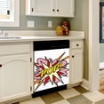 thumbnail image 3 of POP Comic Book Pop Art Flash Cool Graphic Dishwasher Magnet Cover Decorative Sticker for Home Cabinet Kitchen 23" x26", 3 of 5
