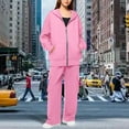 thumbnail image 2 of LEKODE Workout Hoodies for Women Baggy Hoodie Sweatpants and Hoodie Set for Women Top Long Sleeve Womens Tops Women’s Tops for Women Long Sleeve Pink 3XL, 2 of 6