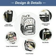 thumbnail image 4 of ALAZA Clear Backpack Cat Pattern PVC Transparent BookBag, 4 of 7