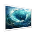 thumbnail image 2 of Designart "Surf Waves in a Tropical Storm" Coastal Framed Wall Art Decor - Coastal Blue Coastal Tropical Living Room Framed Canvas Art, 2 of 6
