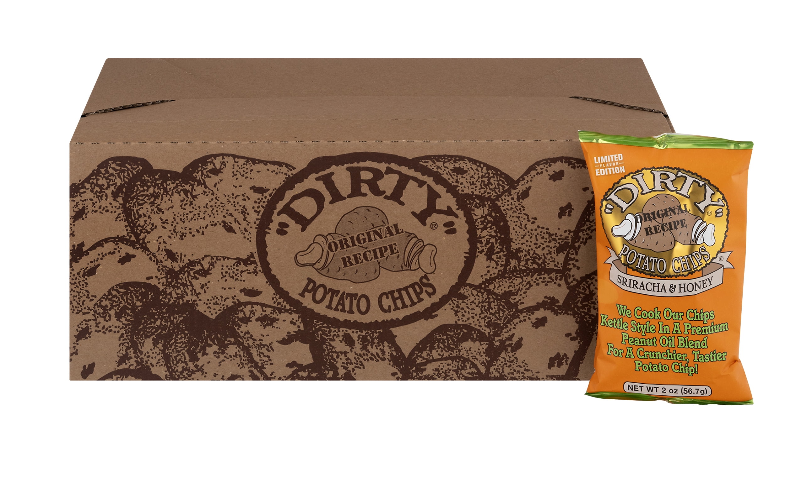 Dirty Kettle Potato Chips, Sriracha & Honey, 25 Ct