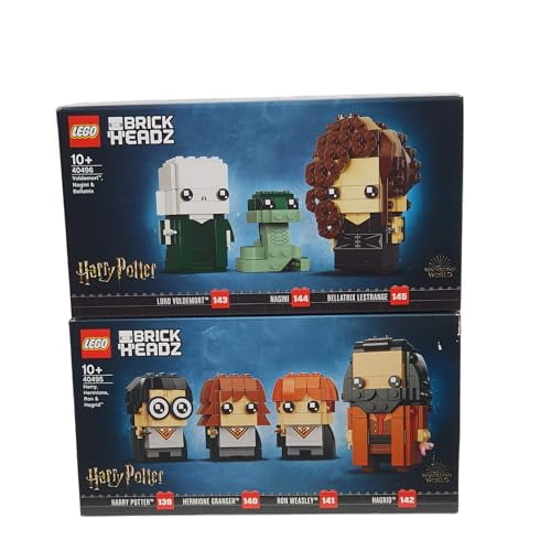 Lego Brickheadz Harry Potter Hermione Ron Weasley Hagrid 4095 Lord Voldemort Nagini Bellatrix Lestrange 40496 Set Walmart