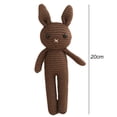 thumbnail image 3 of Conejito de peluche de ganchillo, muñeco de peluche de punto de algodón suave (marrón oscuro) Likrtyny Para estrenar, 3 of 7