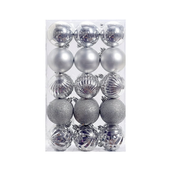 JLFNYA Mini Christmas Ornaments Clearance,Christmas Balls Ornament,30 of Christmas Ball Ornaments Shatterproof Christmas Decorations Christmas Tree Wedding Party Decorations Ball,6cm