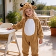 thumbnail image 5 of Halloween Cow Costume for Ch'ildr'en, Cute Animal Cosplay One Piece Outfit, Hooded Jumpsuit with Horns, Fancy Dress Party Clothes for K'ids Holiday Birthday, 5 of 6