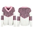 thumbnail image 5 of Suéteres Para Mujer Otoño Invierno Suéter de Punto Casual Patchwork Leopardo Manga Larga Suéter Con Cuello en V Abrigo Odeerbi ODB178294, 5 of 5
