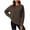 Coffee, variant on 50% Off Clear! Women's Ladies' Fashionable Casual Solid Color Long Sleeved Round Neck Sweatshirt with Pocket Green S