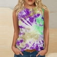 thumbnail image 2 of Women Tank Top Women Tie Dye Tank Tops Sleeveless Tank Shirt Loose Fitting Tank Tops Printed Blouse Shirt Summer Dressy Tanks, 2 of 4