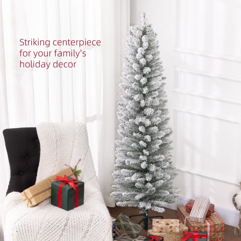 Alvantor Christmas Tree Pre-Lit Flocked with 500 LED Lights 51.2"x51.2"x90" 7.5ft Green