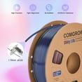thumbnail image 3 of Comgrow Rainbow Colors Silk PLA 3D Printer Filament, Rainbow PLA Filament 1.75mm, Dimensional Accuracy +/- 0.02 mm with Shiny Silk Rainbow Red Series(1KG), 3 of 7
