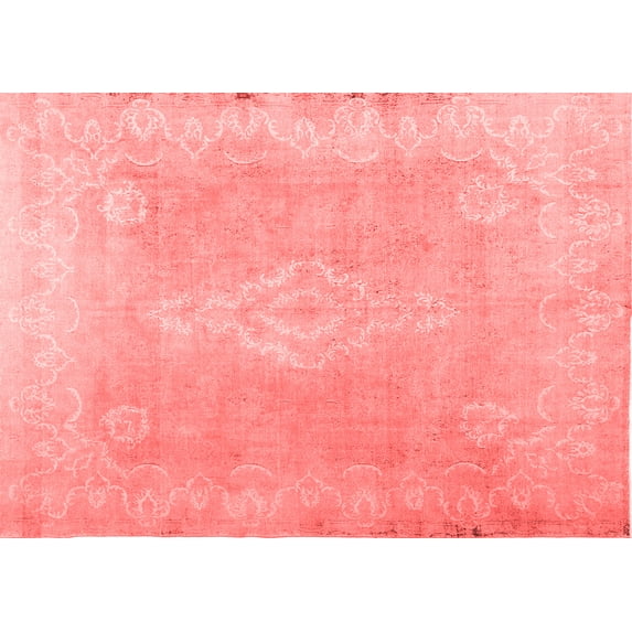 Ahgly Company Indoor Rectangle Abstract Red Contemporary Area Rugs, 5' x 7'