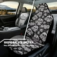thumbnail image 4 of Yuyamidu Skull Car Seat Covers Waterproof Front Seat Covers Rose Automobile Front Seat Cover Easy to Install Car Interior Automotive Universal Fit Most Cars, 4 of 7