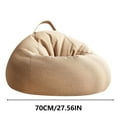 thumbnail image 4 of CSSAD Bean Bag Chair on Clearance, BeanBag Chairs for Teens, Kids and Adults, Living Room Furniture Couch Soft Velvet Sofa, Large Round Lazy Sofa, Khaki (with Filler), 4 of 6