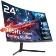 thumbnail image 1 of Monitor KTC de 24 pulgadas, 1500R, curvo, 165 Hz, 1 ms, FHD, 1080p VA, 1 of 9