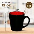 thumbnail image 5 of Ceramic Coffee Latte Mugs 12 oz. Set of 10, Bulk Pack - Perfect for Coffee, Tea, Espresso, Hot Cocoa, Other Beverages - Red, 5 of 5