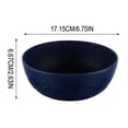 thumbnail image 4 of HHGBAD Embellished Floral Serving Bowl, Round Plastic Cereal Bowl, Ideal for Breakfast, Snacks, Soup, Perfect for Family Meals and Gatherings, Great for Home Chefs, Navy Blue, 4 of 7