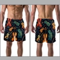 thumbnail image 3 of luoweisi Men's Beach Shorts Quick Dry Swim Trunks with Mesh Lining Musical Instrument XL, 3 of 5