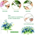 thumbnail image 5 of Zukuco 6 Bundles Artificial Flowers Blue Silk Daisy for Garden Porch Window Patio Lawn, Outdoor Fake Flowers Home Wedding Decor, No Basket, 5 of 5