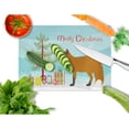 thumbnail image 2 of Carolines Treasures BB9243LCB Red Fox Christmas Glass Cutting Board Large Teal 12H x 16W multicolor, 2 of 2