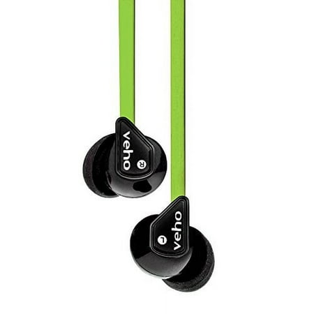 UPC: 0040232924118 | Veho Z-1 in-Ear Headphones | Anti Tangle Cable | Stereo Noise Isolating | Earbuds | Earphones – Green (VEP-003-360Z1-L)