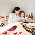 thumbnail image 5 of Erosebridal Cheetah Printed Billiard 7-Piece Bedding Comforter Set,Fashion Women Happy Valentine's Day King Bedding Sets For Kids Girls,Reversible, 5 of 7