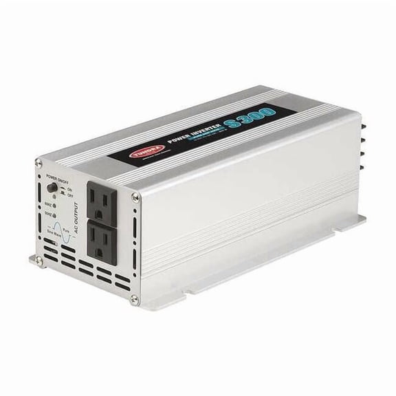 Power Inverter, Pure Sine Wave, 600 W Peak, 300 W Continuous, 2 Outlets