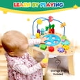 OATHX Baby Activity Table Toys 6-in-1 Montessori Bead Maze Board ...
