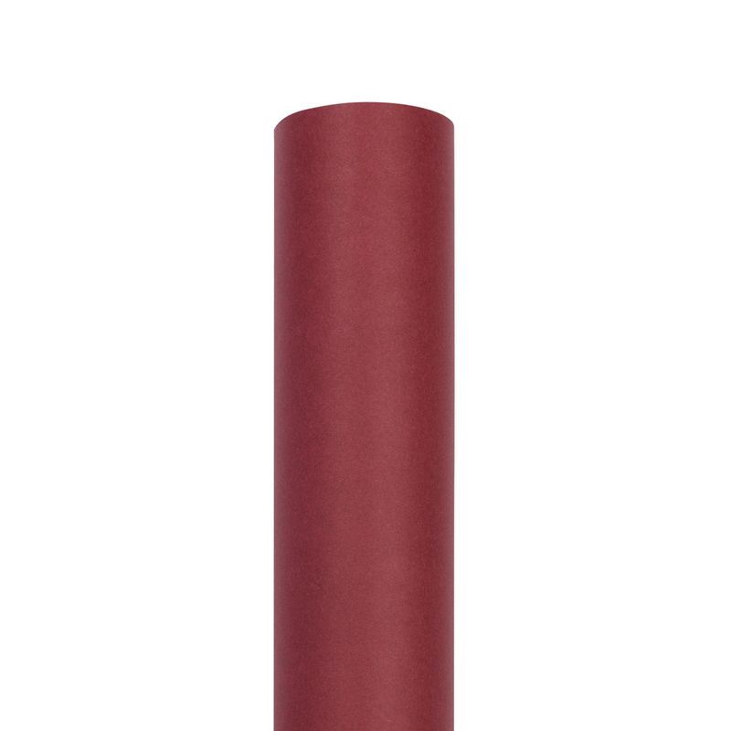 JAM Paper Matte Wrapping Paper, 26.3 Sq ft (17 in x 18 Ft), Burgundy, Roll 1 Pack