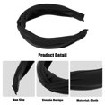 thumbnail image 4 of Unique Bargains Satin Knot Headband Hairband for Women Lady Black 1.2 Inch Wide 1 Pcs, 4 of 7