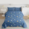 thumbnail image 2 of Homewish Cartoon Outer Space Bedding Comforter Set, Astronaut Rocket Planet Twin Comforter Sets, Teens Kids Boys Girls Reversible Bedding Set, Luxury Bedroom Decor, 2 Pieces, 2 of 8