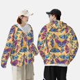 thumbnail image 4 of Balery Butterfly 3 Sudadera ligera de manga larga con capucha y protección solar UPF 50+ para hombre y mujer, ideal para pesca y running-Large, 4 of 7